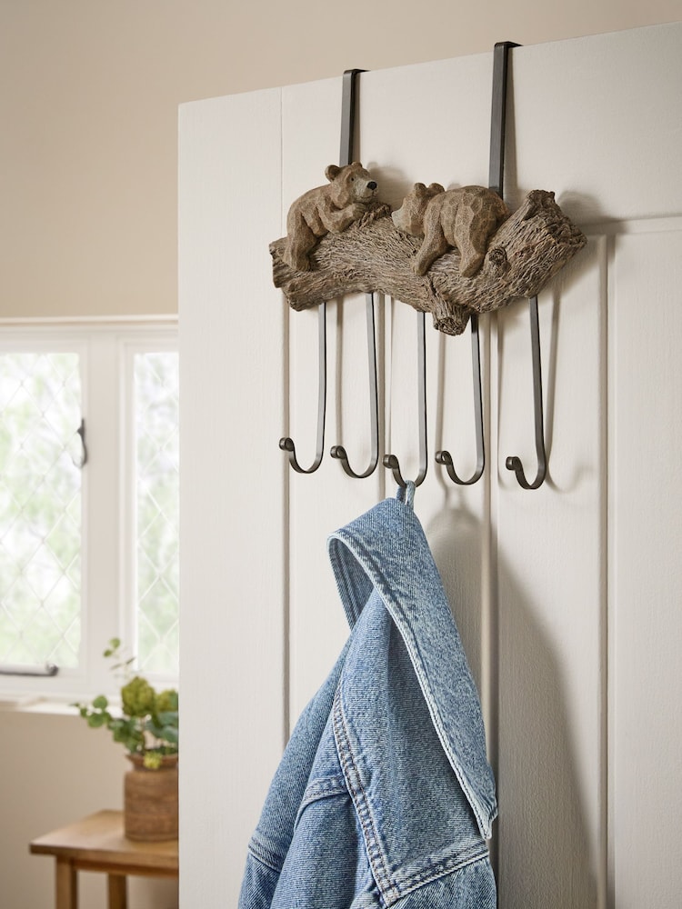 Natural Over Door Barnaby Log Hooks - Image 1 of 4 Natural Over Door Barnaby Log Hooks - Image 1 of 4