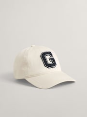 GANT Cream Badge Satin Cap - Image 2 of 3