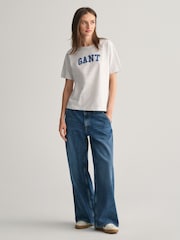 GANT Grey Graphic 100% Cotton T-Shirt - Image 4 of 4