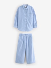 Blau - Gestreiftes Set aus 100 % Baumwolle mit Hemd und Hose (3–16 J.) - Bild 6 von 9