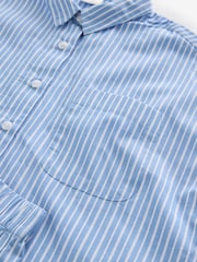 Blau - Gestreiftes Set aus 100 % Baumwolle mit Hemd und Hose (3–16 J.) - Bild 8 von 9