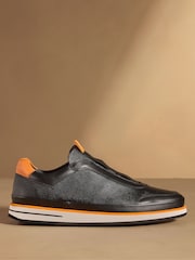 কালো/Orange - Russell & Bromley San Giusto Oxford Laceless Sneakers - 7এর মধ্যে 2 ছবি