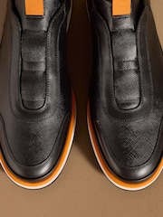 কালো/Orange - Russell & Bromley San Giusto Oxford Laceless Sneakers - 7এর মধ্যে 7 ছবি