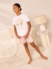 Lipsy Cream Jersey Short Pyjamas Set (5-16yrs) - Image 3 of 6