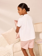 Lipsy Cream Jersey Short Pyjamas Set (5-16yrs) - Image 6 of 6