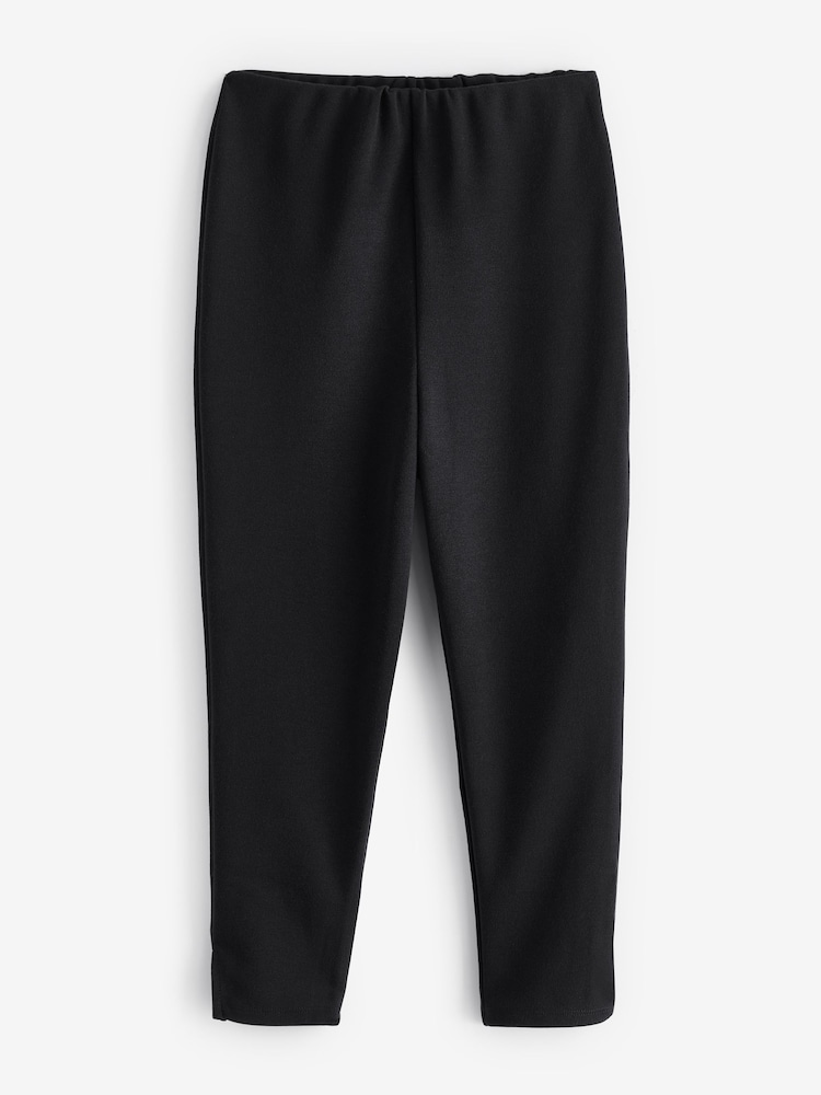 River Island Black High Rise 100% Cotton Capri Casual Trousers 2 Pack - Image 3 of 3