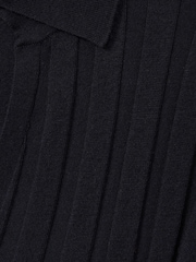 Reiss Navy Winnie Knitted Open-Collar Midi Dress - Image 5 of 5