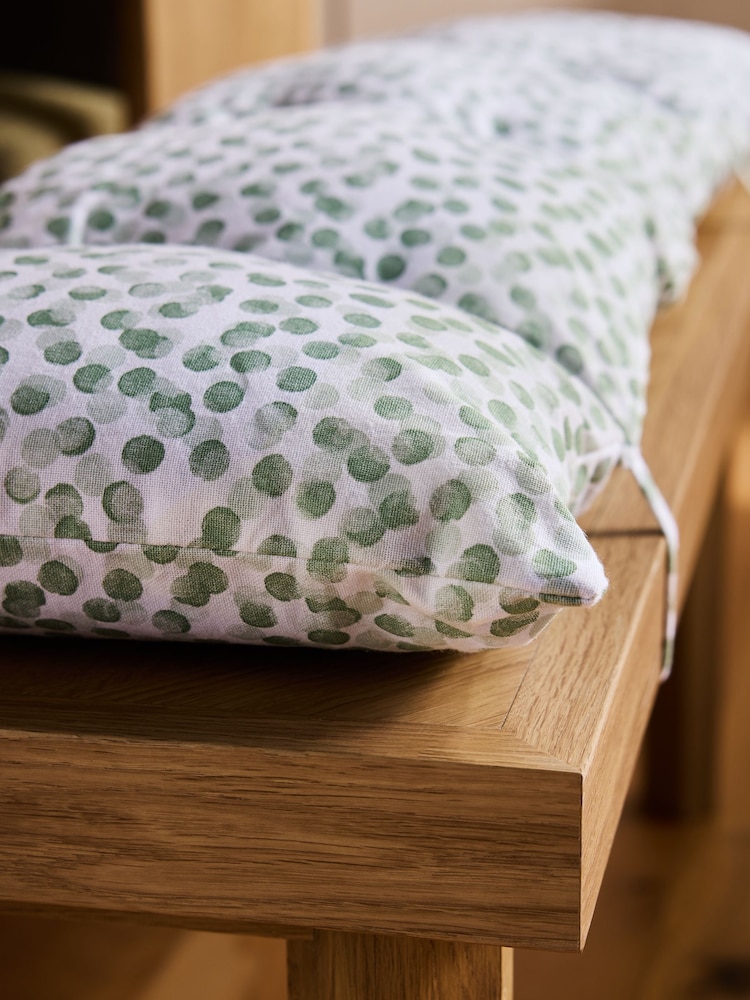 Sage Green Spot Bench Cushion - Image 3 of 5