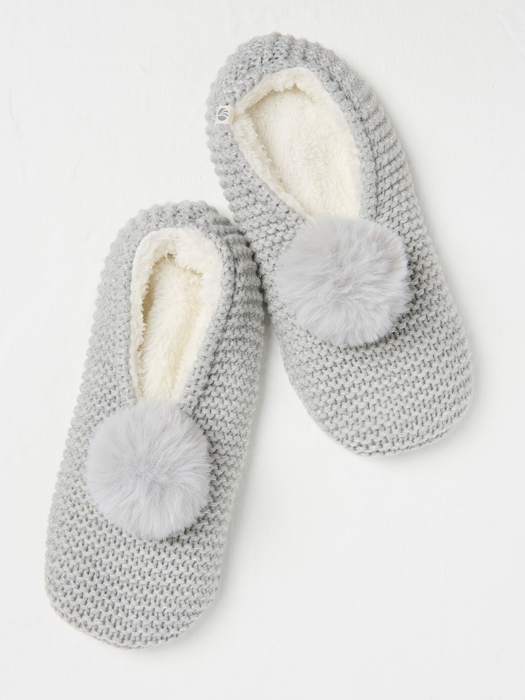 FatFace Grey Short Slipper Socks - Image 1 of 2
