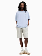 AllSaints Sky Blue 100% Cotton Access Shortsleeve Crew T-Shirt - Image 3 of 8