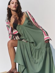 GANT Green Strappy Maxi Dress - Image 1 of 8
