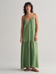 GANT Green Strappy Maxi Dress - Image 2 of 8