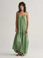 GANT Green Strappy Maxi Dress - Image 4 of 8