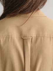 GANT Brown Utility Short Sleeve Shirt Dress - Image 4 of 7