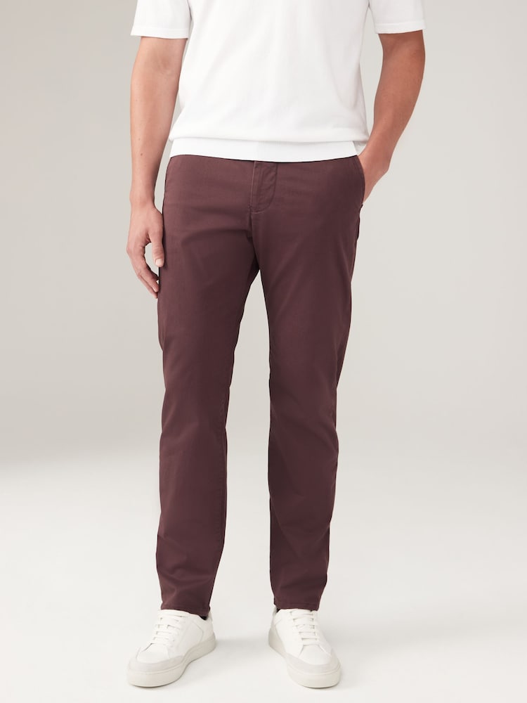GANT Red Regular Fit Twill Chinos - Image 1 of 7