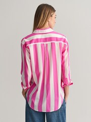 GANT Pink Relaxed Fit Parasol Striped 100% Cotton Shirt - Image 2 of 6