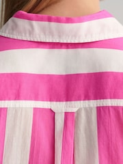 GANT Pink Relaxed Fit Parasol Striped 100% Cotton Shirt - Image 5 of 6