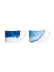 Rick Stein Set of 2 Blue Coves of Cornwall Cups - Image 2 of 3