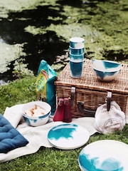 Rick Stein 16 Piece Blue Picnic Melamine Set - Image 1 of 6