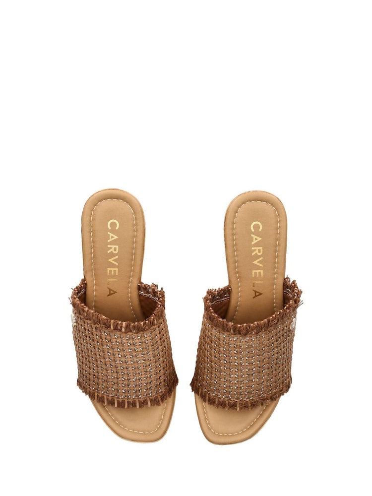 Carvela Comfort Natural Maple Wedge Sandals - Image 5 of 5