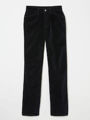 FatFace Black Elise Velvet Trousers - Image 6 of 6