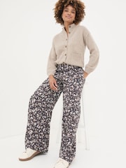 Ines Navy Mark Make Trousers - Image 4 of 9