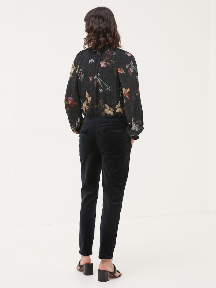 Black Isobel Velvet Trousers - Image 2 of 7 Black Isobel Velvet Trousers - Image 2 of 7