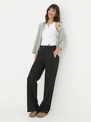FatFace Black Ely Wide Leg Trousers - Image 1 of 5