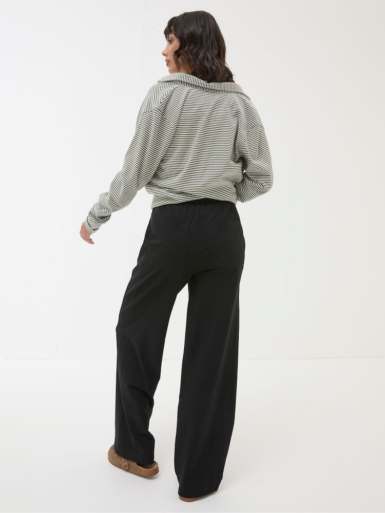 FatFace Black Ely Wide Leg Trousers - Image 2 of 5