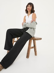 FatFace Black Ely Wide Leg Trousers - Image 4 of 5