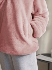 Pink Faux Fur Half Zip Top - Image 5 of 10