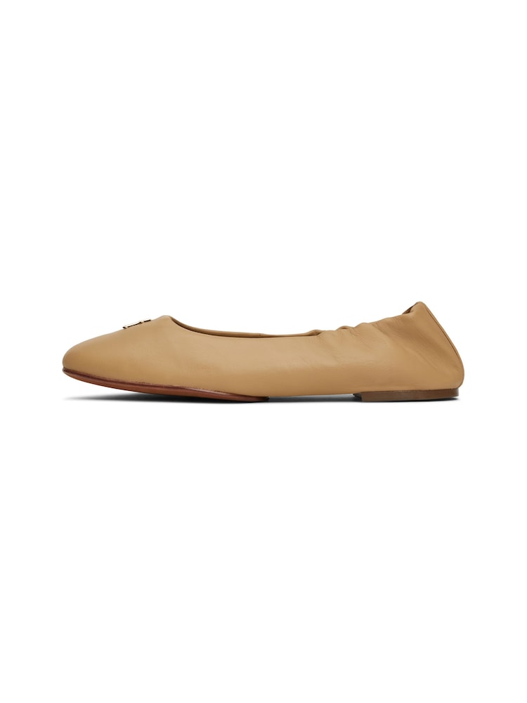 Tommy Hilfiger Brown Elevated Elastic Ballerinas - Image 1 of 6