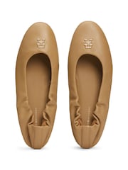 Tommy Hilfiger Brown Elevated Elastic Ballerinas - Image 3 of 6