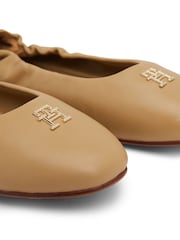 Tommy Hilfiger Brown Elevated Elastic Ballerinas - Image 5 of 6