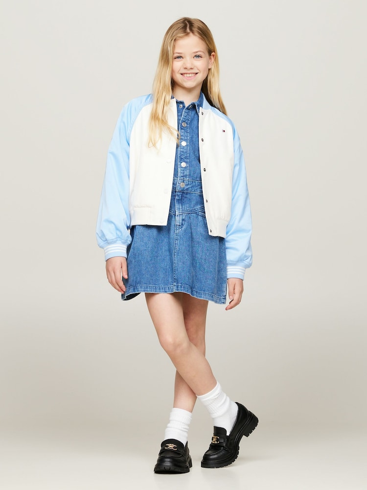 Tommy Hilfiger Blue Varsity Bomber Jacket - Image 1 of 5