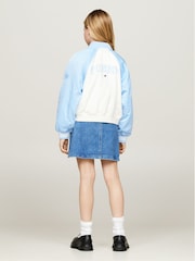 Tommy Hilfiger Blue Varsity Bomber Jacket - Image 2 of 5