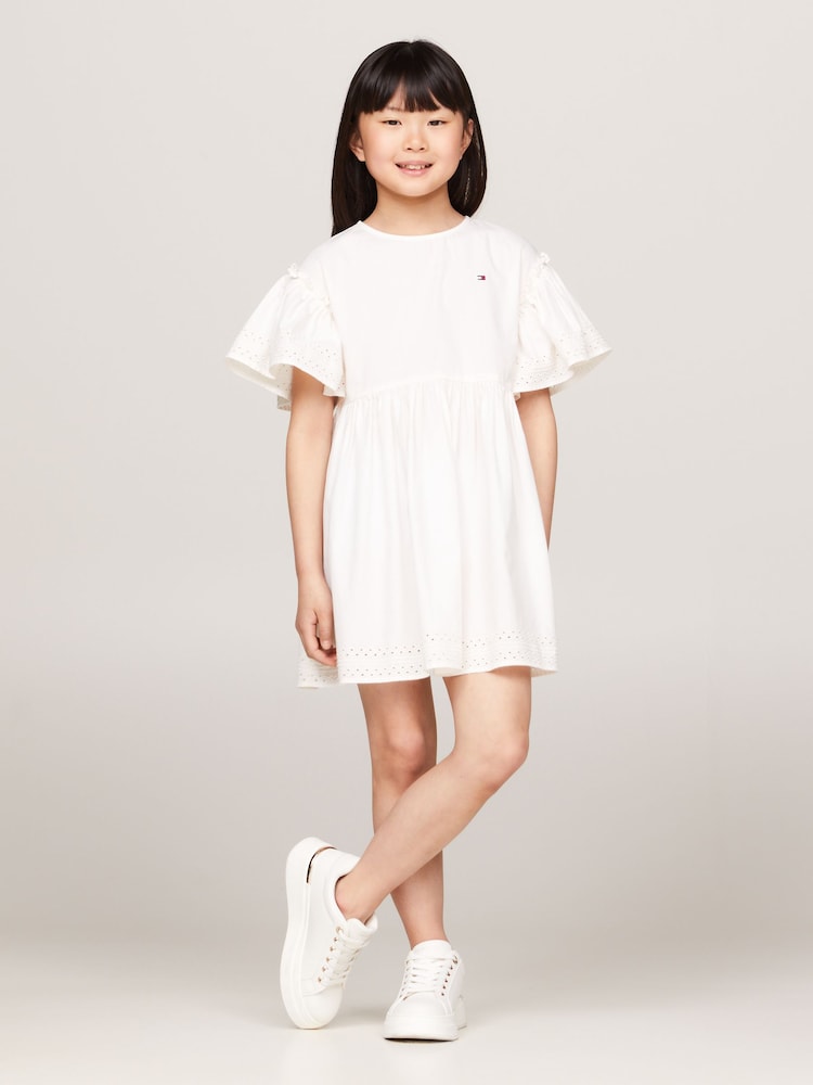Tommy Hilfiger White Broderie Anglaise Dress - Image 1 of 4