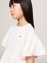 Tommy Hilfiger White Broderie Anglaise Dress - Image 3 of 4
