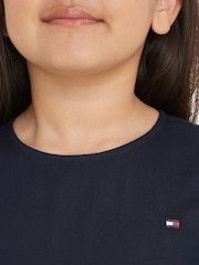 Tommy Hilfiger Blue Broderie Anglaise Dress - Image 3 of 6