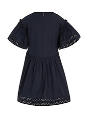 Tommy Hilfiger Blue Broderie Anglaise Dress - Image 5 of 6