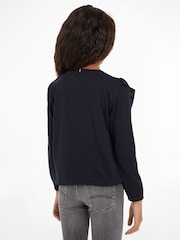 Tommy Hilfiger Blue Ruffle T-Shirt - Image 2 of 6