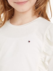 Tommy Hilfiger White Ruffle T-Shirt - Image 3 of 5