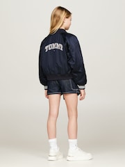 Tommy Hilfiger Blue Varsity Bomber Jacket - Image 2 of 4