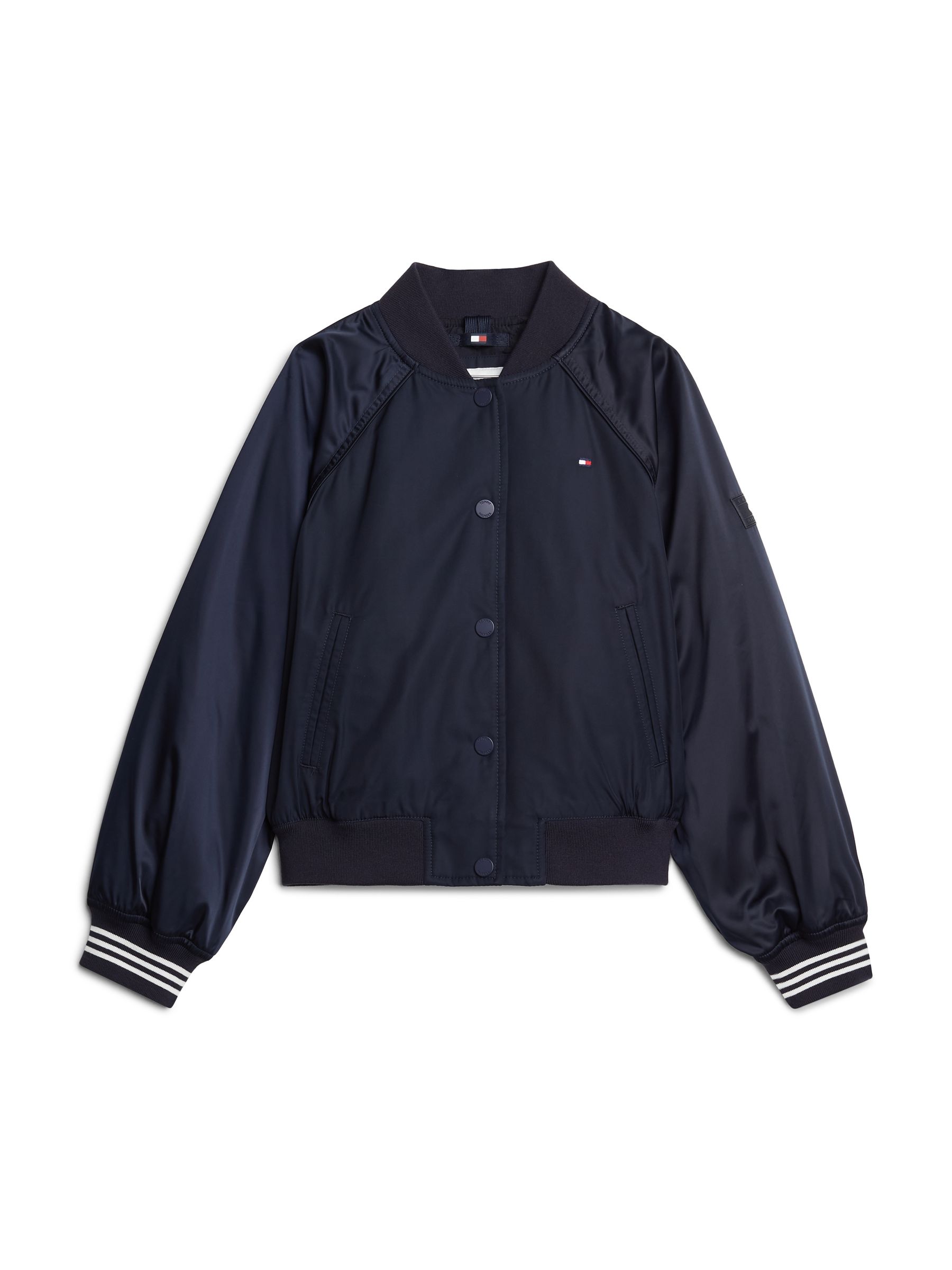 Tommy hilfiger blue leather jacket on sale