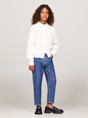 Tommy Hilfiger Blue Tapered Salt And Pepper Jeans - Image 1 of 4