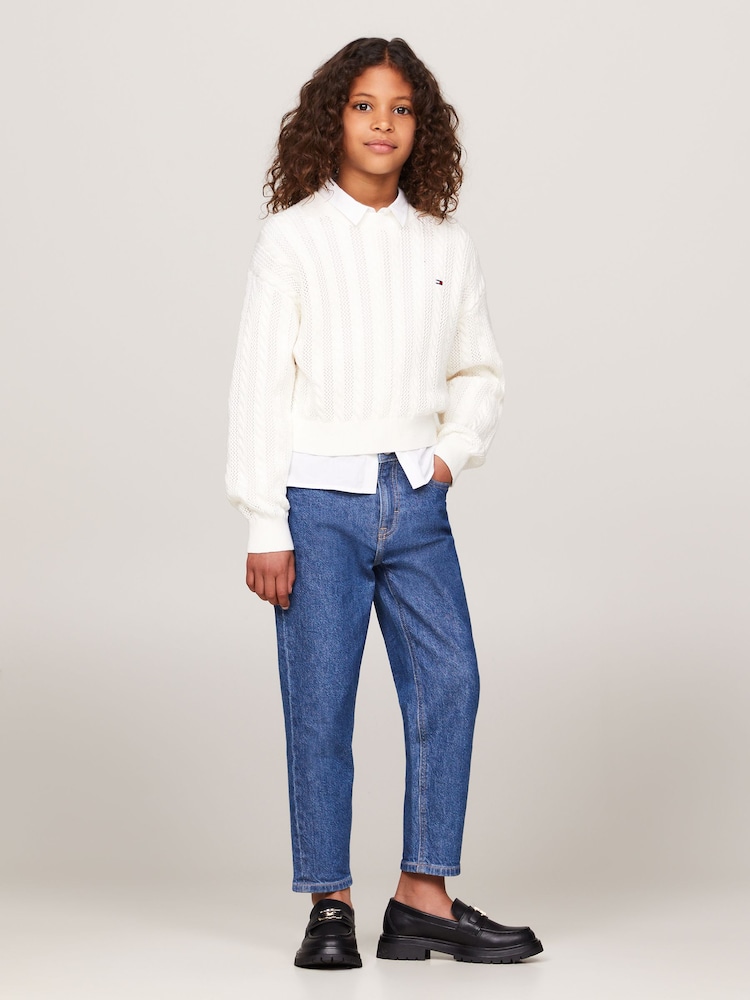 Tommy Hilfiger Blue Tapered Salt And Pepper Jeans - Image 1 of 4