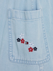Tommy Hilfiger Blue Flower Mini TENCEL™ Skirt - Image 6 of 6