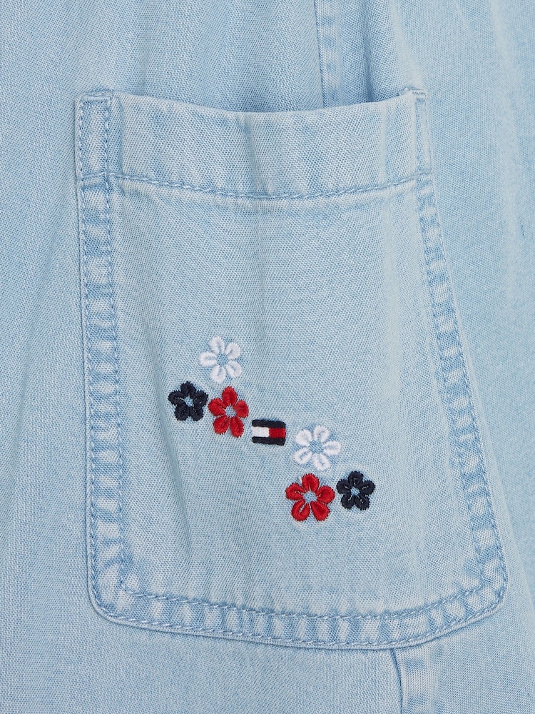 Tommy Hilfiger Blue Flower Mini TENCEL™ Skirt - Image 6 of 6 Tommy Hilfiger Blue Flower Mini TENCEL™ Skirt - Image 6 of 6
