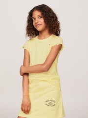 Tommy Hilfiger Yellow Essential Ruffle-Sleeved Top - Image 3 of 4