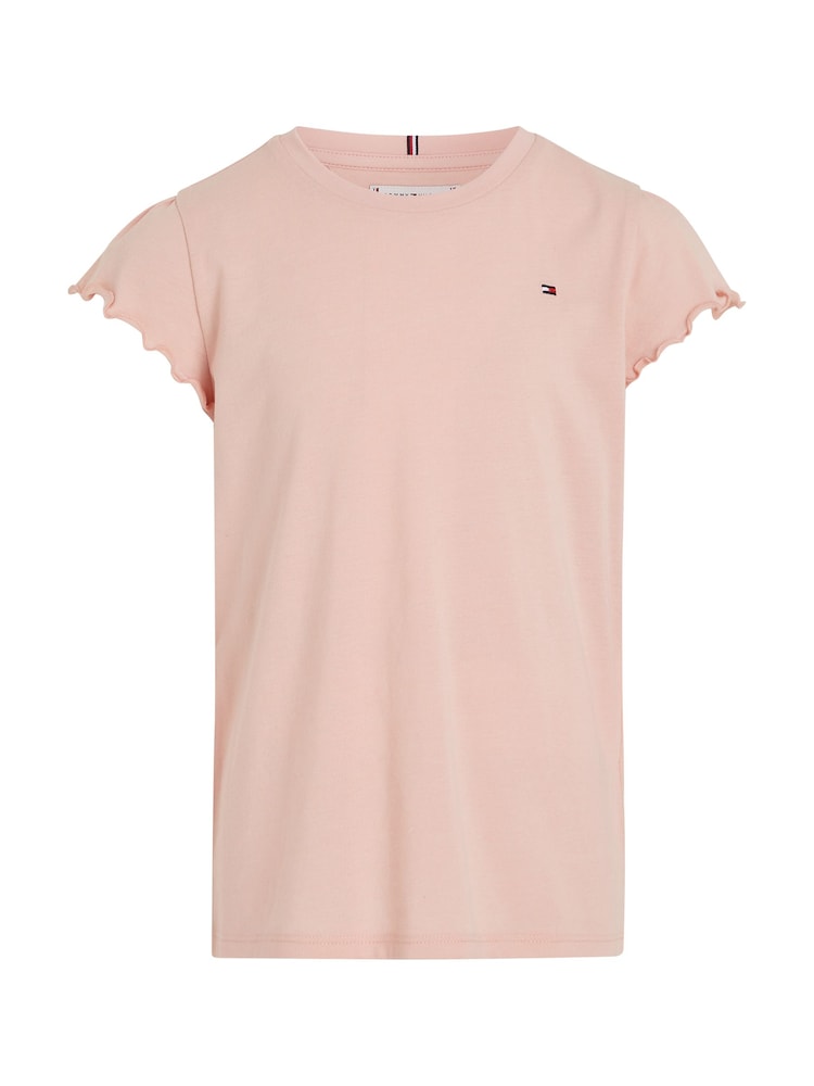 Tommy Hilfiger Pink Essential Ruffle-Sleeved Top - Image 4 of 4